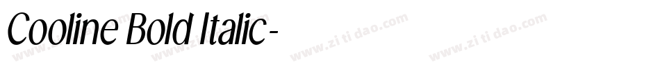 Cooline Bold Italic字体转换